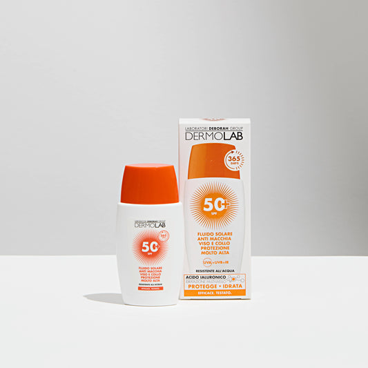 Fluido Solare Anti Macchia Viso e Collo protezione molto alta - SPF50+